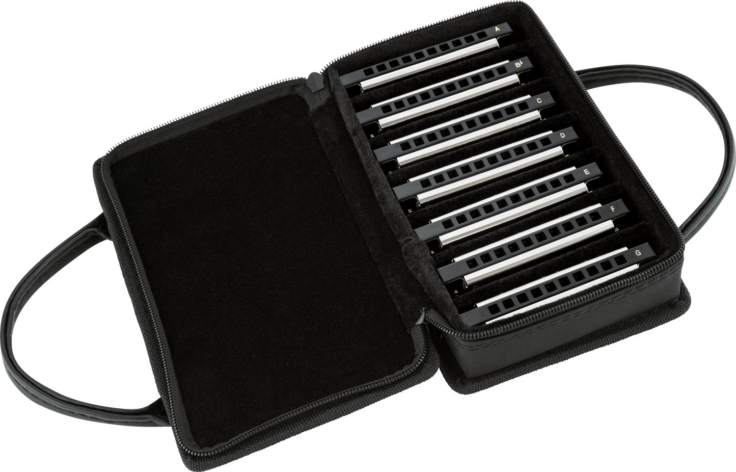Blues Deluxe Harmonicas - 7 Pack with Case
