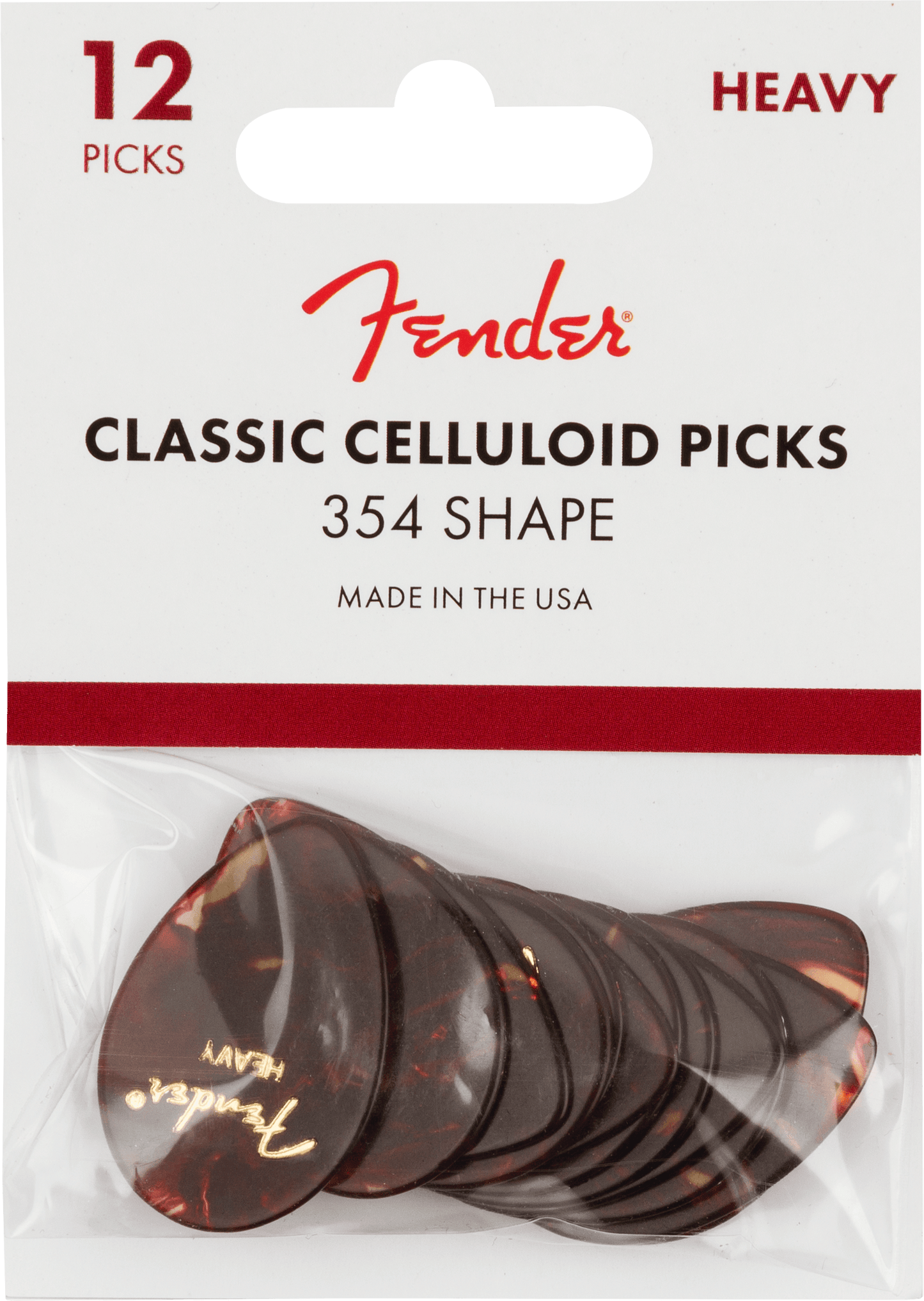 Classic Celluloid Picks, 354 Shape - 12 Pack